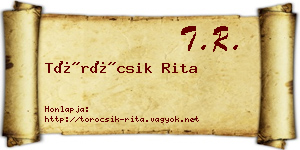 Töröcsik Rita névjegykártya