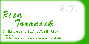 rita torocsik business card